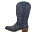 Roper Riley Denim Embroidered Snip Toe Cowboy Womens Blue Casual Boots 09-021-1