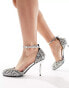 Фото #1 товара Azalea Wang Marise embellished heeled shoes in silver