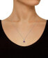 ფოტო #3 პროდუქტის Sapphire Solitaire Scalloped Edge 18" Pendant Necklace (5/8 ct. t.w.) in Sterling Silver (Also in Emerald & Ruby)