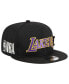 Фото #3 товара Men's Black Los Angeles Lakers Post-Up Pin Mesh 9FIFTY Snapback Hat