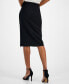 ფოტო #2 პროდუქტის Women's Vaguette Slim Slit Pencil Skirt