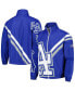 ფოტო #2 პროდუქტის Men's Royal Los Angeles Dodgers Exploded Logo Warm Up Full-Zip Jacket