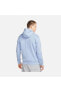 Club Fleece Pullover Mavi Kapüşonlu Spor Sweatshirt