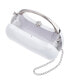 Фото #6 товара Women's Metallic Minaudiere Metal Handle Handbag