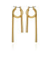 Gold-Tone Long Twisted Drop Earrings