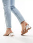 Фото #4 товара ASOS DESIGN Wide Fit Hopeful block heeled sandals in clear and rose gold