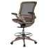 Фото #4 товара Mid-Back Transparent Black Mesh Drafting Chair