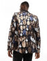 Devils Advocate sequin blazer in flower print