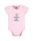 ფოტო #5 პროდუქტის Baby Girls Cotton Bodysuits, Toile 5-Pack