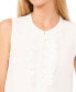 ფოტო #3 პროდუქტის Women's Ruffled Button-Front Sleeveless Blouse