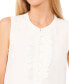 Women's Ruffled Button-Front Sleeveless Blouse