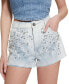 Фото #1 товара Women's Embellished Mom Denim Shorts