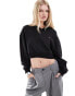 Calvin Klein Jeans – Sweatshirts in Schwarz mit gewebtem Etikett