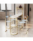 63" Gold-based modern kitchen bar height dining table