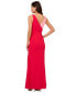 Фото #2 товара Women's V-Neck Colorblocked Sleeveless Gown