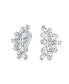 Elegant Classic Bridal Marquise Cut Clusters AAA Cubic Zirconia CZ Leaf Clip On Earrings For Women Wedding Prom Formal Party