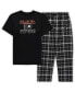 ფოტო #1 პროდუქტის Men's Black Philadelphia Flyers Big and Tall Lodge T-shirt and Pants Sleep Set