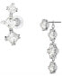 ფოტო #4 პროდუქტის Silver-Tone Crystal Mismatch Earrings