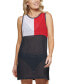 ფოტო #1 პროდუქტის Colorblocked Perforated Dress Cover-Up