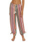 Women's Seaside Striped Crochet Cover Up Pants