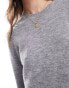 Weekday Ayla knitted jumper in grey marl