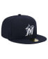 Фото #2 товара Men's Navy Miami Marlins White Logo 59Fifty Fitted Hat