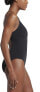 Фото #2 товара Nike 169897 Womens Crisscross Back Solid One Piece Swimsuits Black Size 22