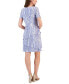 Women's Short-Sleeve Jersey V-Neck Sheath Dress
