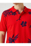 Фото #40 товара Футболка Koton Leaf Print Slim Fit Short Sleeve Buttoned
