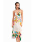 ფოტო #2 პროდუქტის Women's Jungle design wrap midi dress