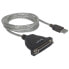 Фото #8 товара Manhattan USB-A to Parallel Printer DB25 Converter Cable - 1.8m - Male to Female - 1.2Mbps - IEEE 1284 - Bus power - Black - Three Year Warranty - Blister - 1.8 m - 1x USB A - Parallel; 25-pin - Male/Female - Black - Silver - 261 g
