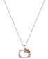 ფოტო #3 პროდუქტის Hello Kitty Silhouette 18" Pendant Necklace in Sterling Silver & 18k Rose Gold-Plate, Created for Macy's