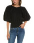 Фото #1 товара Oat New York Puffed Sleeve Crop Top Women's Black Xs