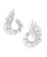 Фото #1 товара Women's Silver Embellished Cluster Drop Earrings