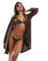 Фото #2 товара Candypants oversized beach shirt in brown glitter