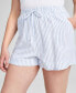 Фото #3 товара Women's High-Rise Pull On Linen-Blend Shorts, Created for Macy's