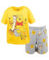 ფოტო #1 პროდუქტის Baby Boys Winnie the Pooh Mickey Mouse Tigger Pullover T-Shirt and French Terry Shorts Outfit Set to