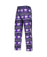 ფოტო #4 პროდუქტის Men's Purple Kansas State Wildcats Swivel Long Sleeve T-shirt and Pants Sleep Set