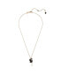 ფოტო #1 პროდუქტის Swan, Black, Rose Gold-Tone Iconic Swan Pendant Necklace