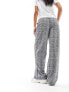 Vero Moda wide leg trouser in mono check mono check, M - фото #5