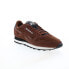 Фото #2 товара Reebok Classic Leather Mens Brown Suede Lace Up Lifestyle Sneakers Shoes
