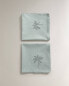 Embroidered palm tree napkins (pack of 2) Синий, 45 x 45 cm** **45 x 45 cm - фото #5