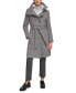 Фото #1 товара Women's Wool Blend Belted Buttoned Coat