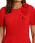 Фото #3 товара Women's Rosette Flutter-Sleeve Midi Dress