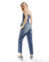 Tommy Jeans denim bustier jumpsuit in mid wash Mittelblauer Denim, 36 - фото #4