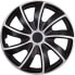 Фото #1 товара Колпаки на колеса NRM Wheel Trims Quad двухцветные черные/серебристые набор из 4 шт.