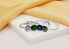 Timeless silver ring with green zircon RI057WG