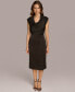 ფოტო #5 პროდუქტის Women's Faux-Wrap Satin Skirt