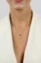 Фото #3 товара Silver pendant with clear zircons Cross PT84W