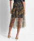 ფოტო #2 პროდუქტის Women's Printed Logo-Waistband Tulle Mesh Skirt